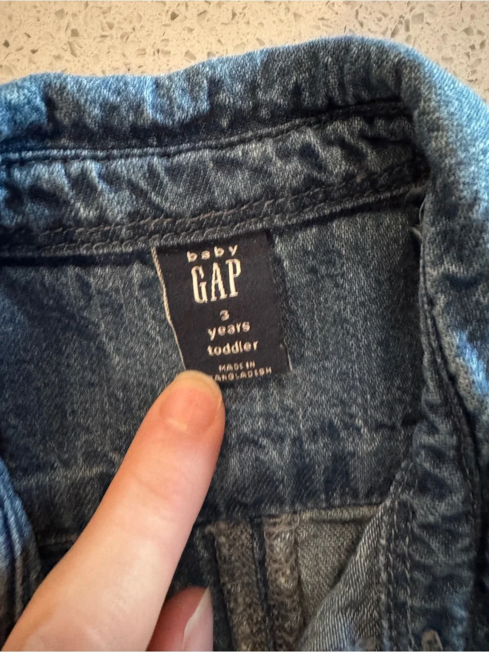 Baby Gap Denim Patchwork Button Up Shirt